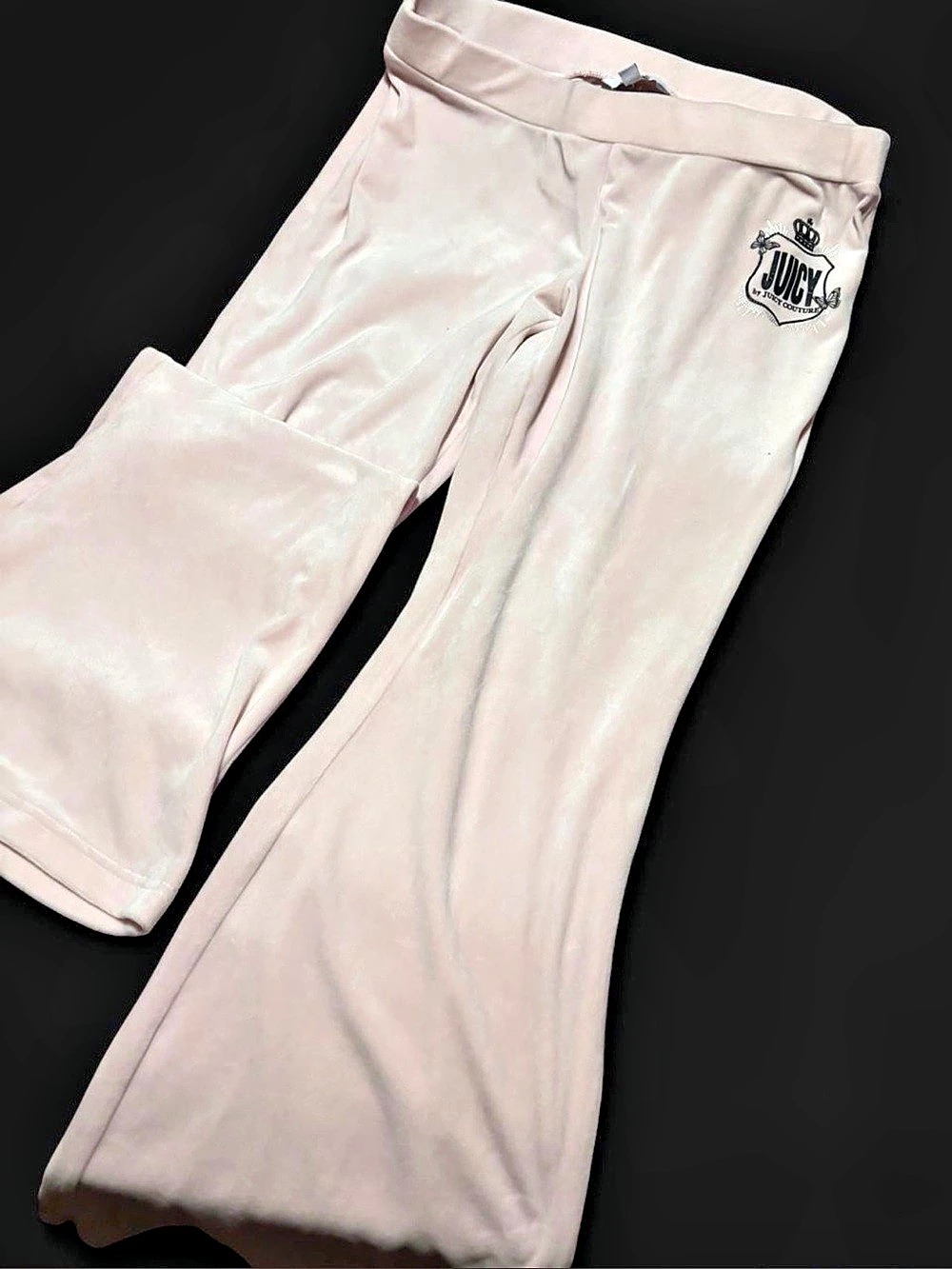 Juicy Couture Velour Flare Track Pants Pink Large